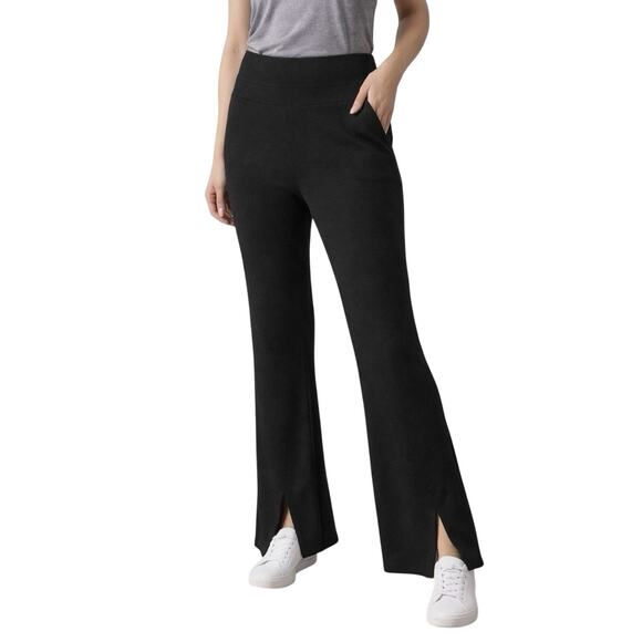 Athleta Pants - Athleta Black Venice Flare Pant Large High Rise Work Travel UPF 50 Casual Pocket